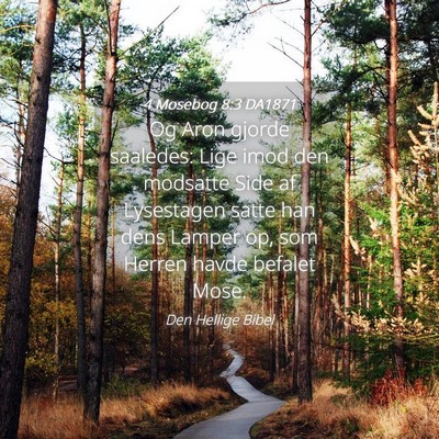 Picture 04 - 4 Mosebog 8:3 DA1871 - Og Aron gjorde saaledes: Lige imod den modsatte - Bible Verse Picture