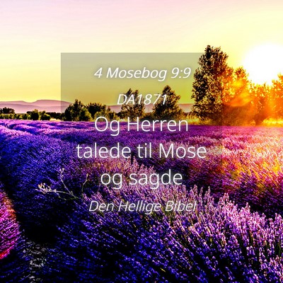 Picture 04 - 4 Mosebog 9:9 DA1871 - Og Herren talede til Mose og - Bible Verse Picture
