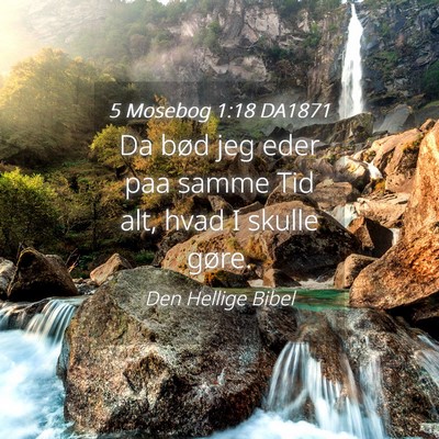 Picture 04 - 5 Mosebog 1:18 DA1871 - Da bød jeg eder paa samme Tid alt, hvad I skulle - Bible Verse Picture