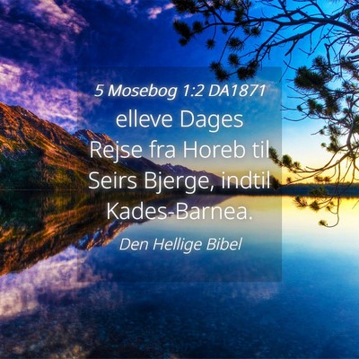 Picture 04 - 5 Mosebog 1:2 DA1871 - elleve Dages Rejse fra Horeb til Seirs Bjerge, - Bible Verse Picture