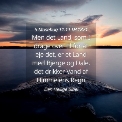 Picture 04 - 5 Mosebog 11:11 DA1871 - Men det Land, som I drage over til for at eje - Bible Verse Picture