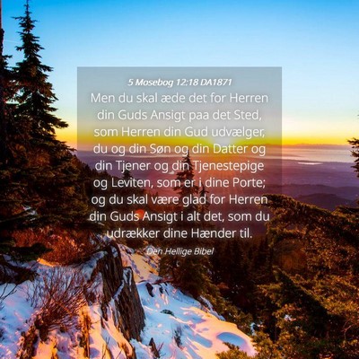 Picture 04 - 5 Mosebog 12:18 DA1871 - Men du skal æde det for Herren din Guds Ansigt - Bible Verse Picture