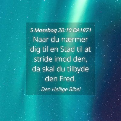 Picture 04 - 5 Mosebog 20:10 DA1871 - Naar du nærmer dig til en Stad til at stride - Bible Verse Picture
