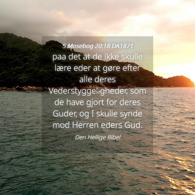 Picture 04 - 5 Mosebog 20:18 DA1871 - paa det at de ikke skulle lære eder at gøre - Bible Verse Picture