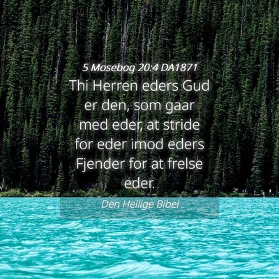 Picture 04 - 5 Mosebog 20:4 DA1871 - Thi Herren eders Gud er den, som gaar med eder, - Bible Verse Picture