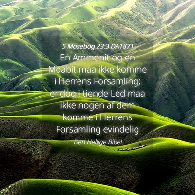 Picture 04 - 5 Mosebog 23:3 DA1871 - En Ammonit og en Moabit maa ikke komme i Herrens - Bible Verse Picture