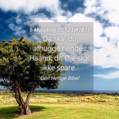 Picture 04 - 5 Mosebog 25:12 DA1871 - Da skal du afhugge hendes Haand; dit Øje skal - Bible Verse Picture