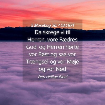 Picture 04 - 5 Mosebog 26:7 DA1871 - Da skrege vi til Herren, vore Fædres Gud, og - Bible Verse Picture