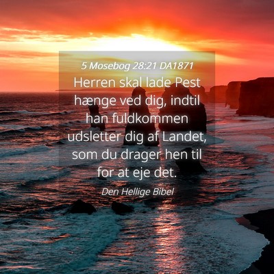 Picture 04 - 5 Mosebog 28:21 DA1871 - Herren skal lade Pest hænge ved dig, indtil han - Bible Verse Picture