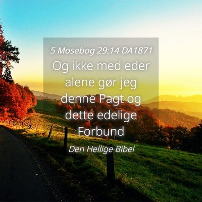 Picture 04 - 5 Mosebog 29:14 DA1871 - Og ikke med eder alene gør jeg denne Pagt og - Bible Verse Picture