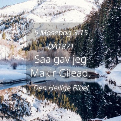 Picture 04 - 5 Mosebog 3:15 DA1871 - Saa gav jeg Makir - Bible Verse Picture