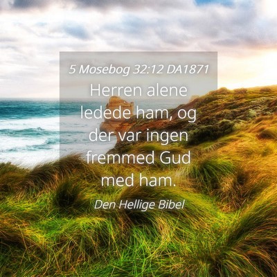 Picture 04 - 5 Mosebog 32:12 DA1871 - Herren alene ledede ham, og der var ingen fremmed - Bible Verse Picture