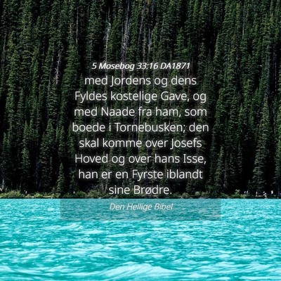 Picture 04 - 5 Mosebog 33:16 DA1871 - med Jordens og dens Fyldes kostelige Gave, og med - Bible Verse Picture