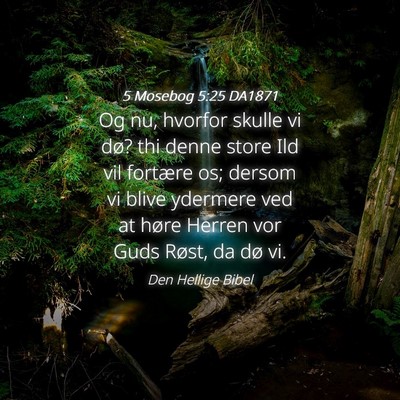 Picture 04 - 5 Mosebog 5:25 DA1871 - Og nu, hvorfor skulle vi dø? thi denne store Ild - Bible Verse Picture