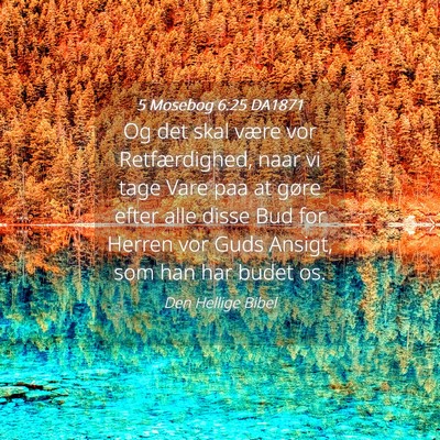 Picture 04 - 5 Mosebog 6:25 DA1871 - Og det skal være vor Retfærdighed, naar vi tage - Bible Verse Picture