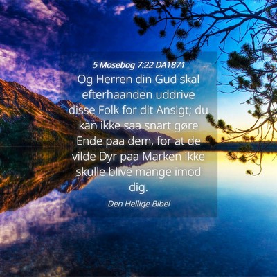 Picture 04 - 5 Mosebog 7:22 DA1871 - Og Herren din Gud skal efterhaanden uddrive disse - Bible Verse Picture