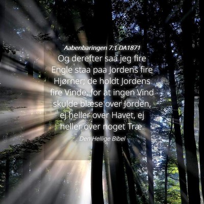 Picture 04 - Aabenbaringen 7:1 DA1871 - Og derefter saa jeg fire Engle staa paa Jordens - Bible Verse Picture