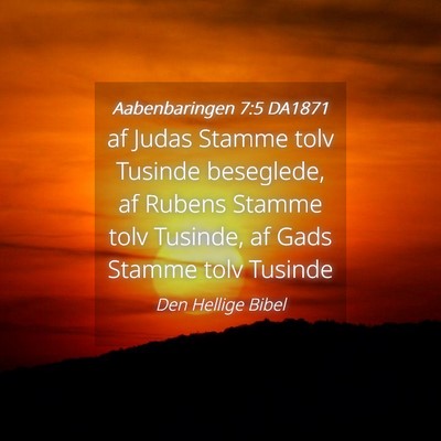Picture 04 - Aabenbaringen 7:5 DA1871 - af Judas Stamme tolv Tusinde beseglede, af Rubens - Bible Verse Picture