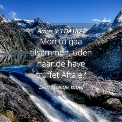 Picture 04 - Amos 3:3 DA1871 - Mon to gaa tilsammen, uden naar de have truffet - Bible Verse Picture
