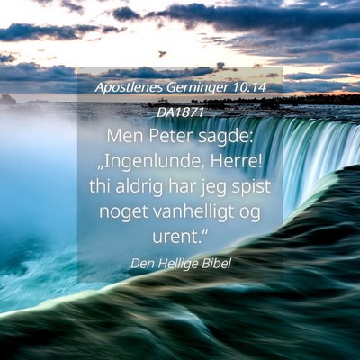 Picture 04 - Apostlenes Gerninger 10:14 DA1871 - Men Peter sagde: „Ingenlunde, Herre! thi aldrig - Bible Verse Picture