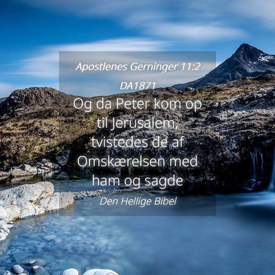 Picture 04 - Apostlenes Gerninger 11:2 DA1871 - Og da Peter kom op til Jerusalem, tvistedes de af - Bible Verse Picture