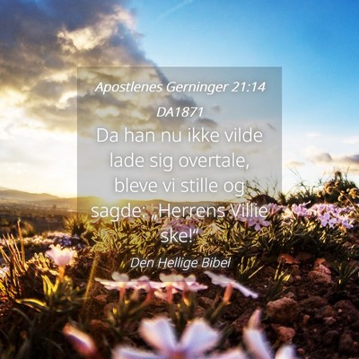 Picture 04 - Apostlenes Gerninger 21:14 DA1871 - Da han nu ikke vilde lade sig overtale, bleve vi - Bible Verse Picture