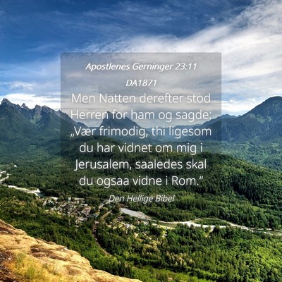 Picture 04 - Apostlenes Gerninger 23:11 DA1871 - Men Natten derefter stod Herren for ham og sagde: - Bible Verse Picture