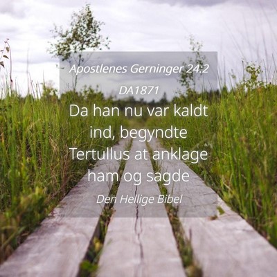 Picture 04 - Apostlenes Gerninger 24:2 DA1871 - Da han nu var kaldt ind, begyndte Tertullus at - Bible Verse Picture