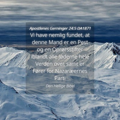Picture 04 - Apostlenes Gerninger 24:5 DA1871 - Vi have nemlig fundet, at denne Mand er en Pest - Bible Verse Picture