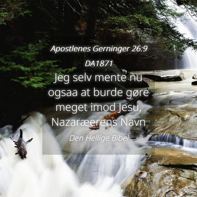 Picture 04 - Apostlenes Gerninger 26:9 DA1871 - Jeg selv mente nu ogsaa at burde gøre meget imod - Bible Verse Picture