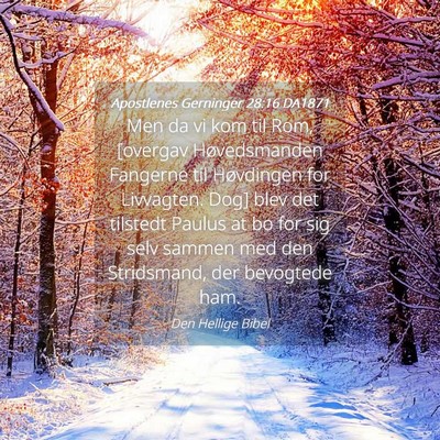 Picture 04 - Apostlenes Gerninger 28:16 DA1871 - Men da vi kom til Rom, [overgav Høvedsmanden - Bible Verse Picture