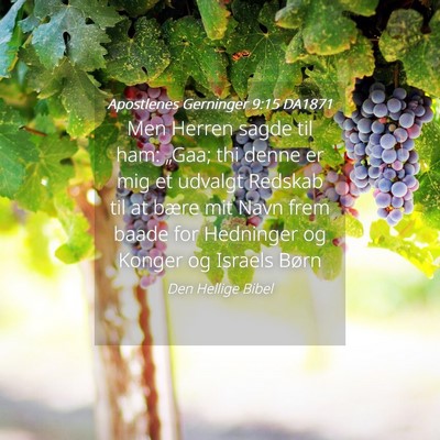 Picture 04 - Apostlenes Gerninger 9:15 DA1871 - Men Herren sagde til ham: „Gaa; thi denne er - Bible Verse Picture