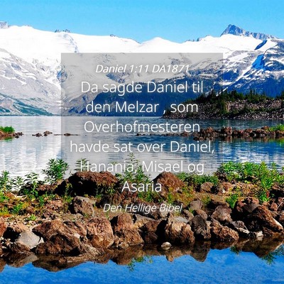 Picture 04 - Daniel 1:11 DA1871 - Da sagde Daniel til den Melzar , som - Bible Verse Picture