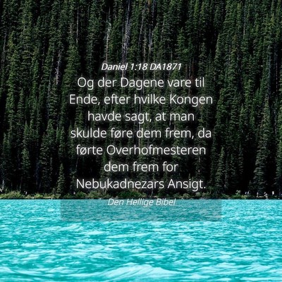 Picture 04 - Daniel 1:18 DA1871 - Og der Dagene vare til Ende, efter hvilke Kongen - Bible Verse Picture