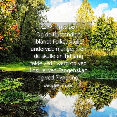 Picture 04 - Daniel 11:33 DA1871 - Og de forstandige iblandt Folket skulle undervise - Bible Verse Picture