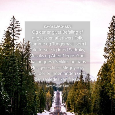 Picture 04 - Daniel 3:29 DA1871 - Og der er givet Befaling af mig, at den af - Bible Verse Picture