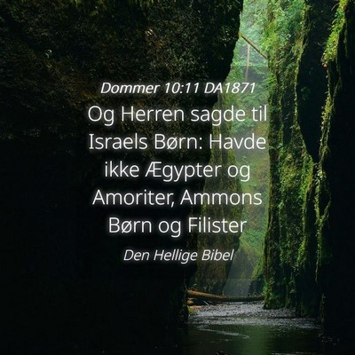 Picture 04 - Dommer 10:11 DA1871 - Og Herren sagde til Israels Børn: Havde ikke - Bible Verse Picture