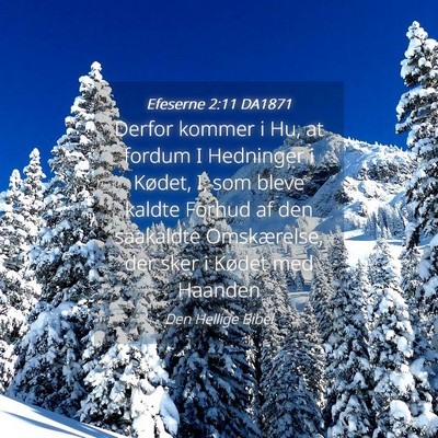 Picture 04 - Efeserne 2:11 DA1871 - Derfor kommer i Hu, at fordum I Hedninger i - Bible Verse Picture