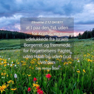 Picture 04 - Efeserne 2:12 DA1871 - at I paa den Tid, uden for Kristus, vare - Bible Verse Picture