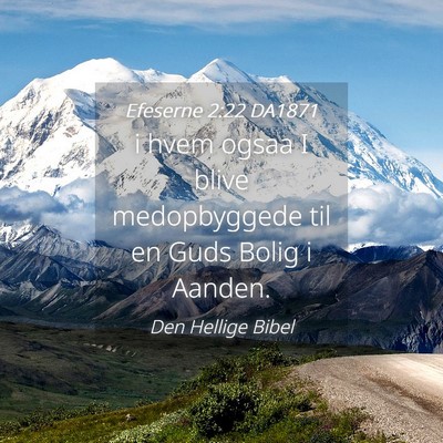 Picture 04 - Efeserne 2:22 DA1871 - i hvem ogsaa I blive medopbyggede til en Guds - Bible Verse Picture