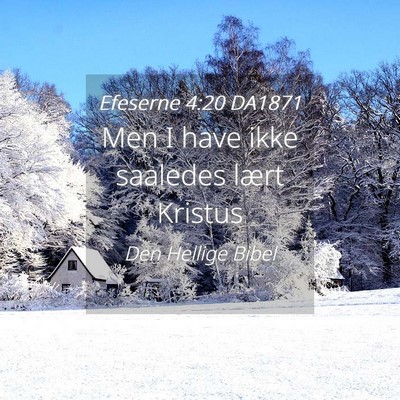 Picture 04 - Efeserne 4:20 DA1871 - Men I have ikke saaledes lært - Bible Verse Picture