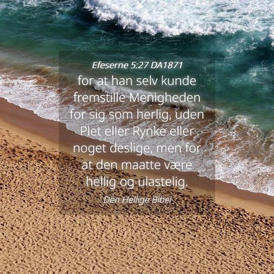 Picture 04 - Efeserne 5:27 DA1871 - for at han selv kunde fremstille Menigheden for - Bible Verse Picture