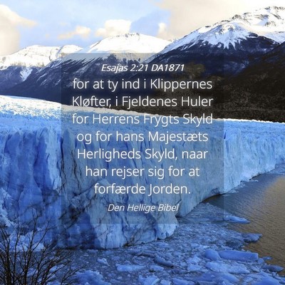 Picture 04 - Esajas 2:21 DA1871 - for at ty ind i Klippernes Kløfter, i Fjeldenes - Bible Verse Picture