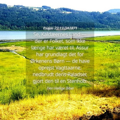 Picture 04 - Esajas 23:13 DA1871 - Se, Kaldæernes Land — der er Folket, som ikke - Bible Verse Picture