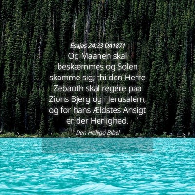 Picture 04 - Esajas 24:23 DA1871 - Og Maanen skal beskæmmes og Solen skamme sig; - Bible Verse Picture
