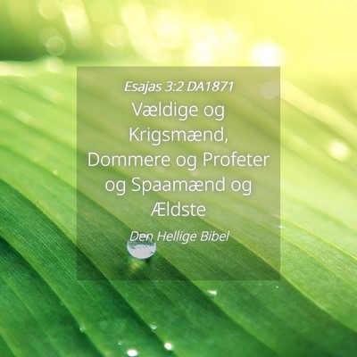 Picture 04 - Esajas 3:2 DA1871 - Vældige og Krigsmænd, Dommere og Profeter og - Bible Verse Picture