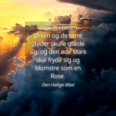 Picture 04 - Esajas 35:1 DA1871 - Ørken og de tørre Steder skulle glæde sig, og - Bible Verse Picture