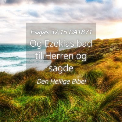 Picture 04 - Esajas 37:15 DA1871 - Og Ezekias bad til Herren og - Bible Verse Picture