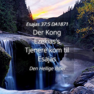 Picture 04 - Esajas 37:5 DA1871 - Der Kong Ezekias's Tjenere kom til - Bible Verse Picture