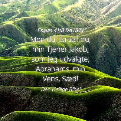 Picture 04 - Esajas 41:8 DA1871 - Men du, Israel! du, min Tjener Jakob, som jeg - Bible Verse Picture